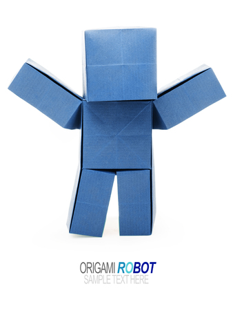 Paper origami robotの写真素材