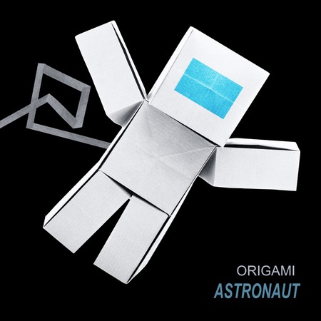Origami paper astronautの写真素材