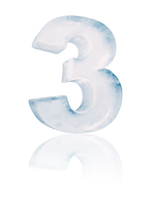 Ice number three illustrationの写真素材