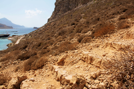 The island Gramvousa. Crete. Greece.の写真素材