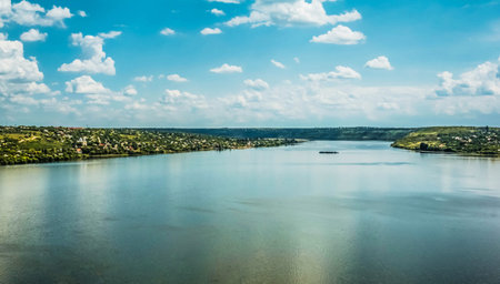 Dniester river landscapeの写真素材