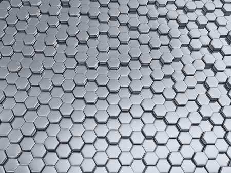 Rendering abstract metallic nano backgroundの写真素材