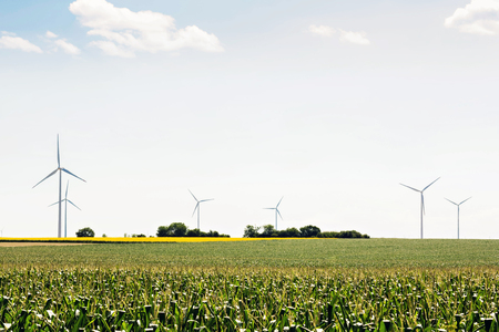 Windmills for electric powerの写真素材
