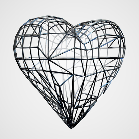 3d heart renderingの写真素材