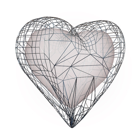 3d heart renderingの写真素材