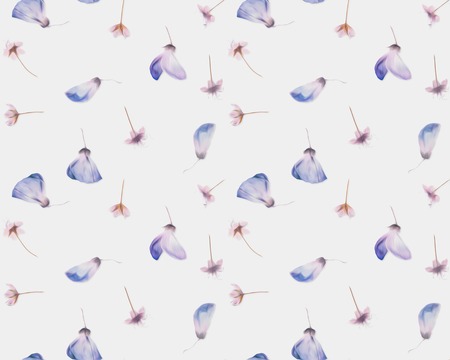 Flowers pattern oil paintの写真素材