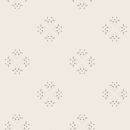 Pressed and dried flowers fragility isolated on beige backgroundの写真素材