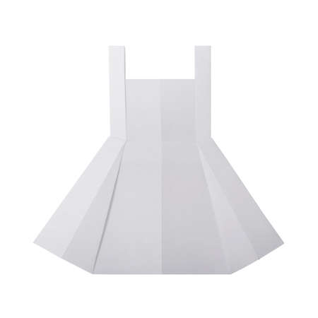 White origami paper style template dress on whiteの写真素材