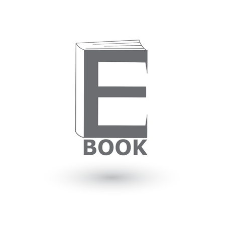 E-book icon, logo. Vector illustration のイラスト素材
