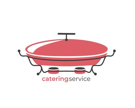 Catering service logo template on whiteのイラスト素材