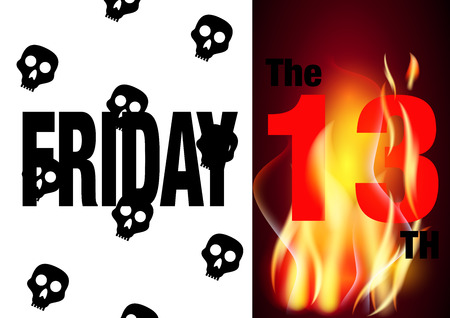 Friday the 13th vector cardのイラスト素材