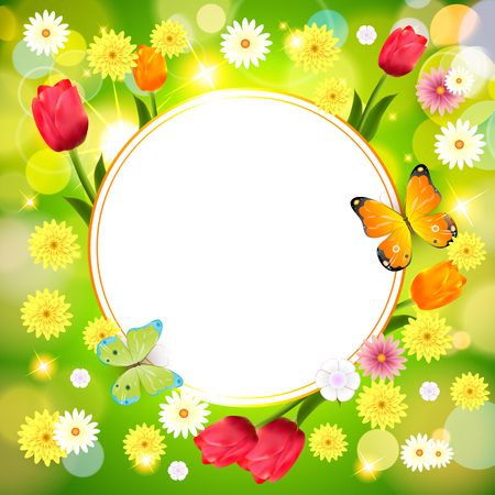 Spring Background. Spring Vector Card.のイラスト素材