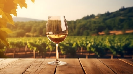 Wine tasting in Chianti vineyard, Tuscany, Italyの素材