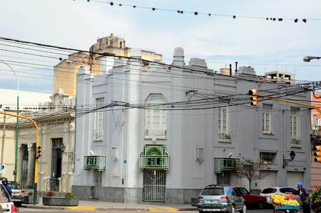 Long shot of one of the typical buildings in the city of Salta in Argentina, South Americaのeditorial素材