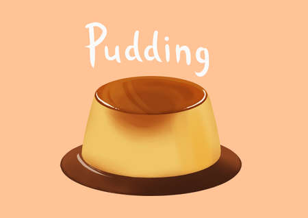 pudding illustrationのイラスト素材
