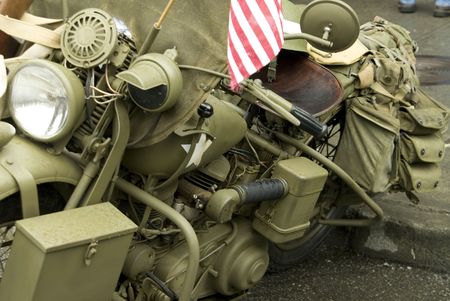 old military motorcycleの写真素材