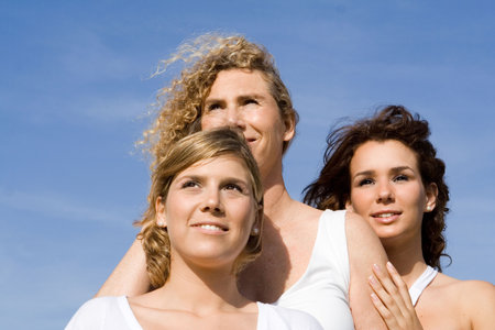 family mother and teenage children