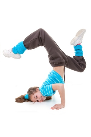 child dancer dancing break, street or funky danceの写真素材