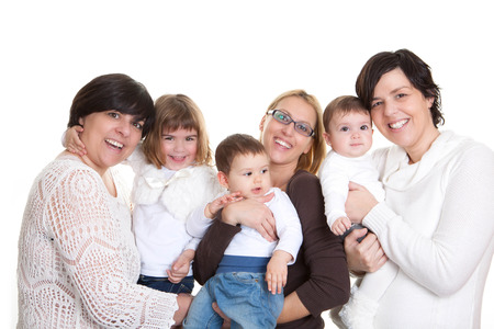 mums and children or baby groupの写真素材