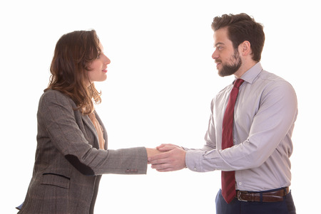 handshake or deal business partners shaking handsの写真素材