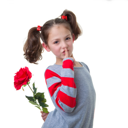 valentine or mothers day gift of red roseの写真素材
