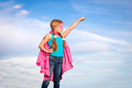 super hero or superhero  girl power conceptの写真素材