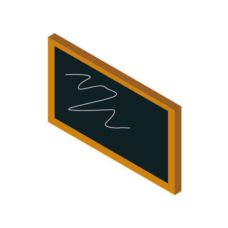 Blackboard Isometric Illustration Isolated in White Backgroundのイラスト素材