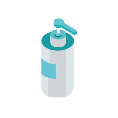 Hand Sanitizer isomteric Flat Icon Illustration Isolated in Whiteのイラスト素材