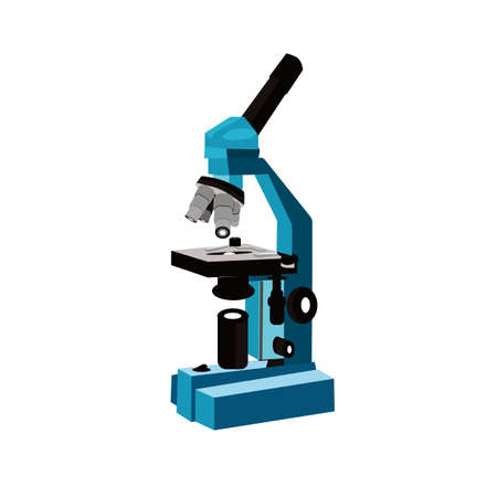 Microscope Flat Icon Illustration Isolated White Backgroundのイラスト素材
