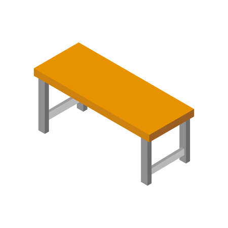 Table Isometric Flat icon Illustration Isolated in Whiteのイラスト素材
