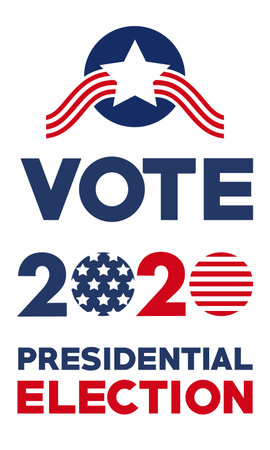 Vertical Vote 2020 Presidential Election Campaign Vector Template
