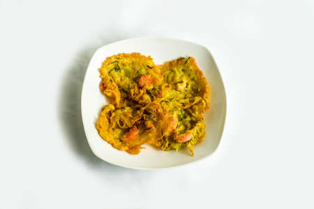 Fried Rempeyek Udang / Prawn / Shrimp Crispy Traditional Indonesian Culinary Foodの写真素材