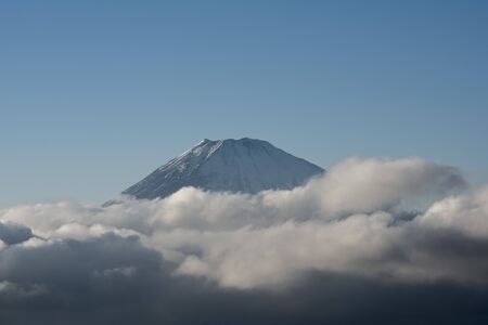 peak of mount fujiの写真素材