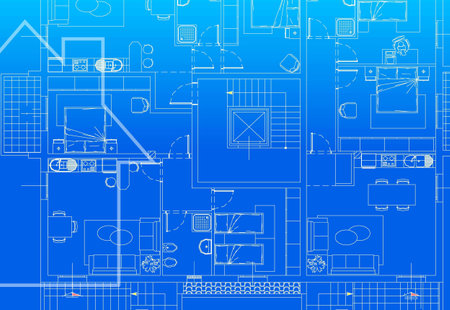 Architectural blue background