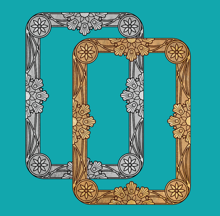 Vector Vintage Golden Frame Designのイラスト素材