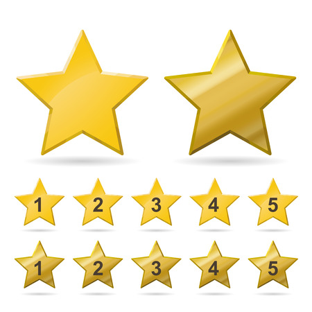 Vector Star Collection Yellow  Goldのイラスト素材