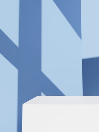 3D rendering of minimal geometric forms. Background for product presentation, mockup podium or...