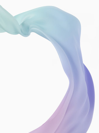 3D Rendering Dynamic Iridescent Color abstract or Cloth Background for Beauty or Cosmetics Brochure...