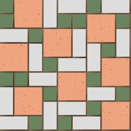 Vector Retro Iconic Old Hong Kong Flooring Tiles Seamless Pattern for Products or Wrapping Paper Prints.のイラスト素材