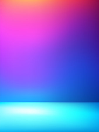 Vector Holographic or Iridescent Studio Shot Product Display Background for Beauty, Fashion and Trendy Products.のイラスト素材