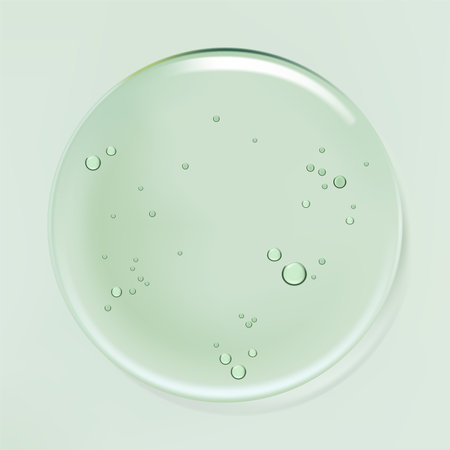 Vector Realistic Water Drops or Beauty and Cosmetics Clear Gel Element 3D Illustration in Pink for Poster, Book Cover or Advertisement Background.のイラスト素材