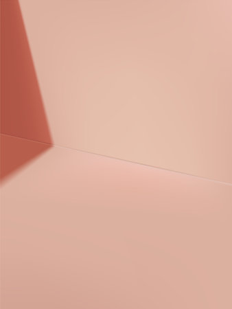Vector Studio shot indoor Sunlight Shade Pink Product Display Background for Beauty, Toiletries and Healthcare Products.のイラスト素材