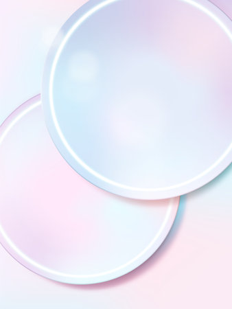 Vector Holographic or Iridescent Studio Shot Product Display Background for Beauty, Fashion and Trendy Products.のイラスト素材