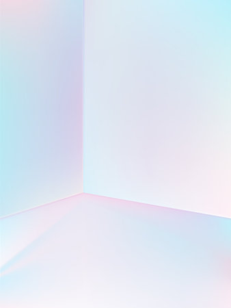 Vector Holographic or Iridescent Studio Shot Product Display Background for Beauty, Fashion and Trendy Products.のイラスト素材