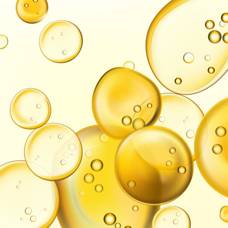 Vector Realistic Macro Beauty and Cosmetics Clear Gel or Foam Bubbles Element 3D Illustration for Poster, Book Cover or Advertisement Background.のイラスト素材