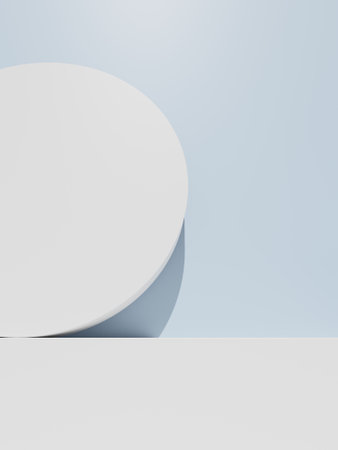 3D Rendering Pastel Color Studio Shot Product Display Background with Geometric Plate for Beauty, Cosmetics, Health Care or Skin Care Product Display.の写真素材