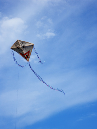 Flying toy kites in autumnの写真素材