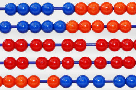 Part of a colourful abacusの写真素材