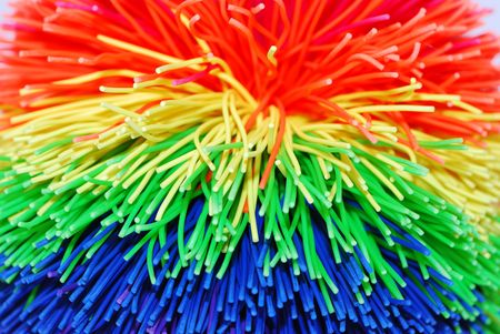 Macro of a colourful hedgehog ballの写真素材