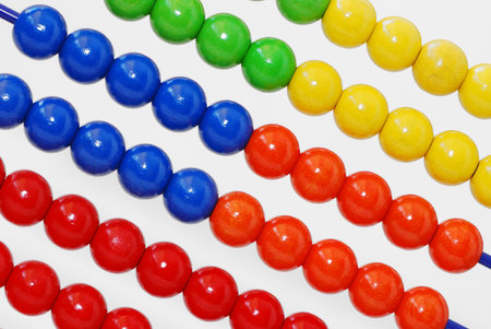 Part of a colourful abacusの写真素材